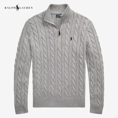 R&L® Heritage Cable Quarter-Zip Jumper – Kaufe 1, erhalte 1 gratis