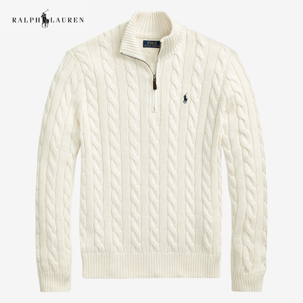 R&L® Heritage Cable Quarter-Zip Jumper – Kaufe 1, erhalte 1 gratis