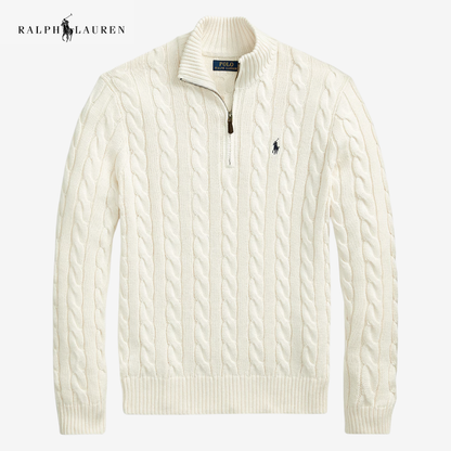 R&L® Heritage Cable Quarter-Zip Jumper – Kaufe 1, erhalte 1 gratis