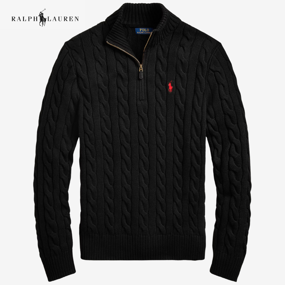R&L® Heritage Cable Quarter-Zip Jumper – Kaufe 1, erhalte 1 gratis