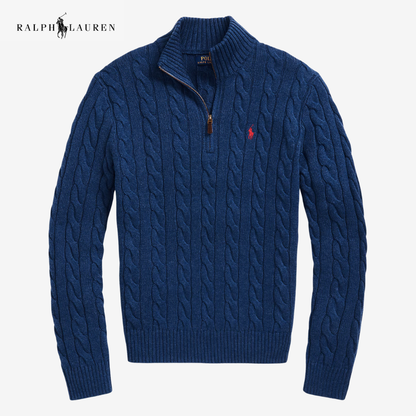 R&L® Heritage Cable Quarter-Zip Jumper – Kaufe 1, erhalte 1 gratis