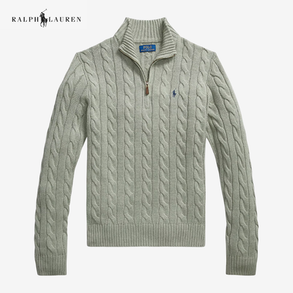 R&L® Heritage Cable Quarter-Zip Jumper – Kaufe 1, erhalte 1 gratis