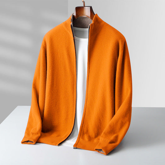 Luxurious Gravenwald 100% Cashmere Full-Zip Cardigan: Cloud-Soft Warmth, Refined Style
